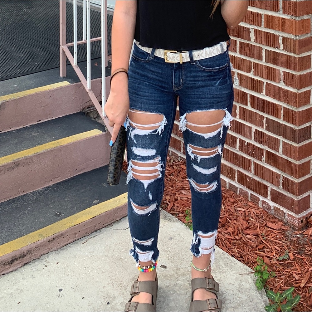 American Eagle ripped jeans